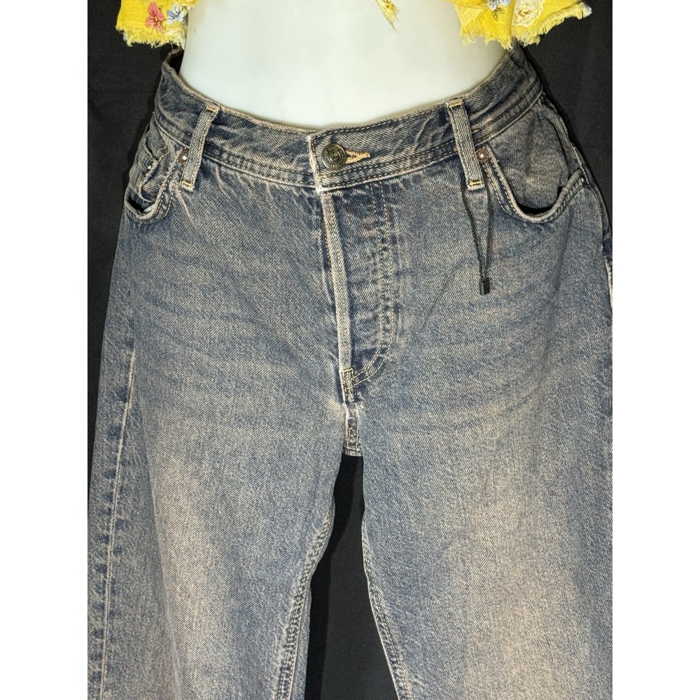 Free People We The Free Maggie Mid-Rise Straight Leg Jeans - Back Alley Blue -28 - Picture 3 of 9